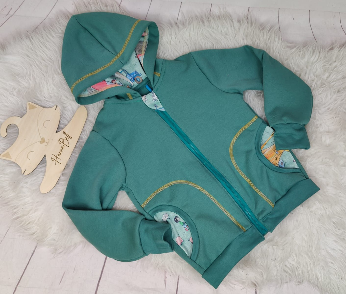 Individuelle Sweatjacke für Kinder - Wunschfarben & Stickerei, viele Motive, Größen 56-128