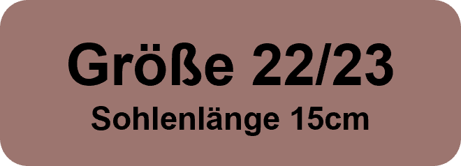 Größe 22/23 Sohlenlänge 15cm
