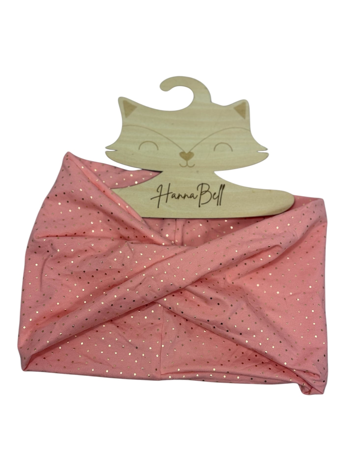 Twist-Loop aus Jersey in Apricot mit Glitzerpunkten - Raffinierter Look, maximaler Komfort