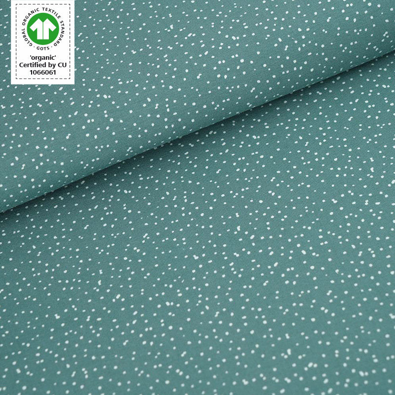 Jersey Staubgrün gepunktet