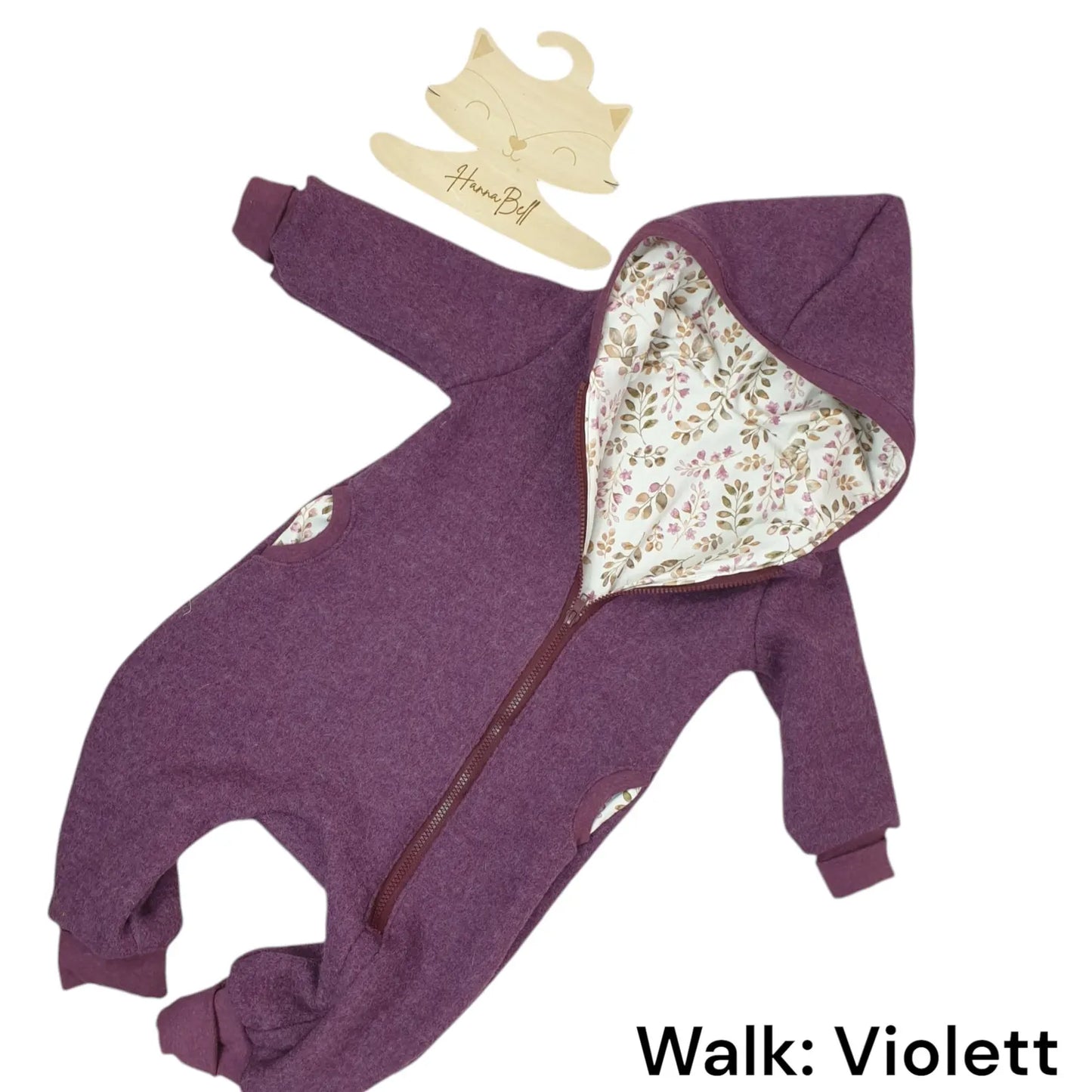 Violetter Walkanzug für Babys