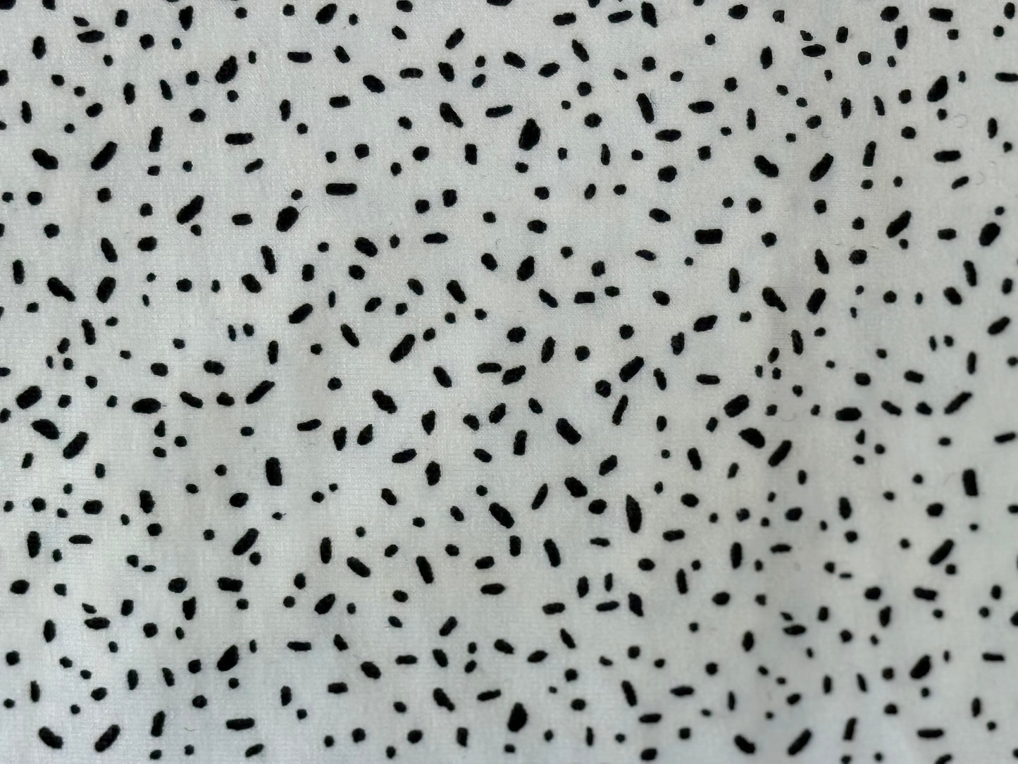 Jersey Punkte weiß / schwarz
