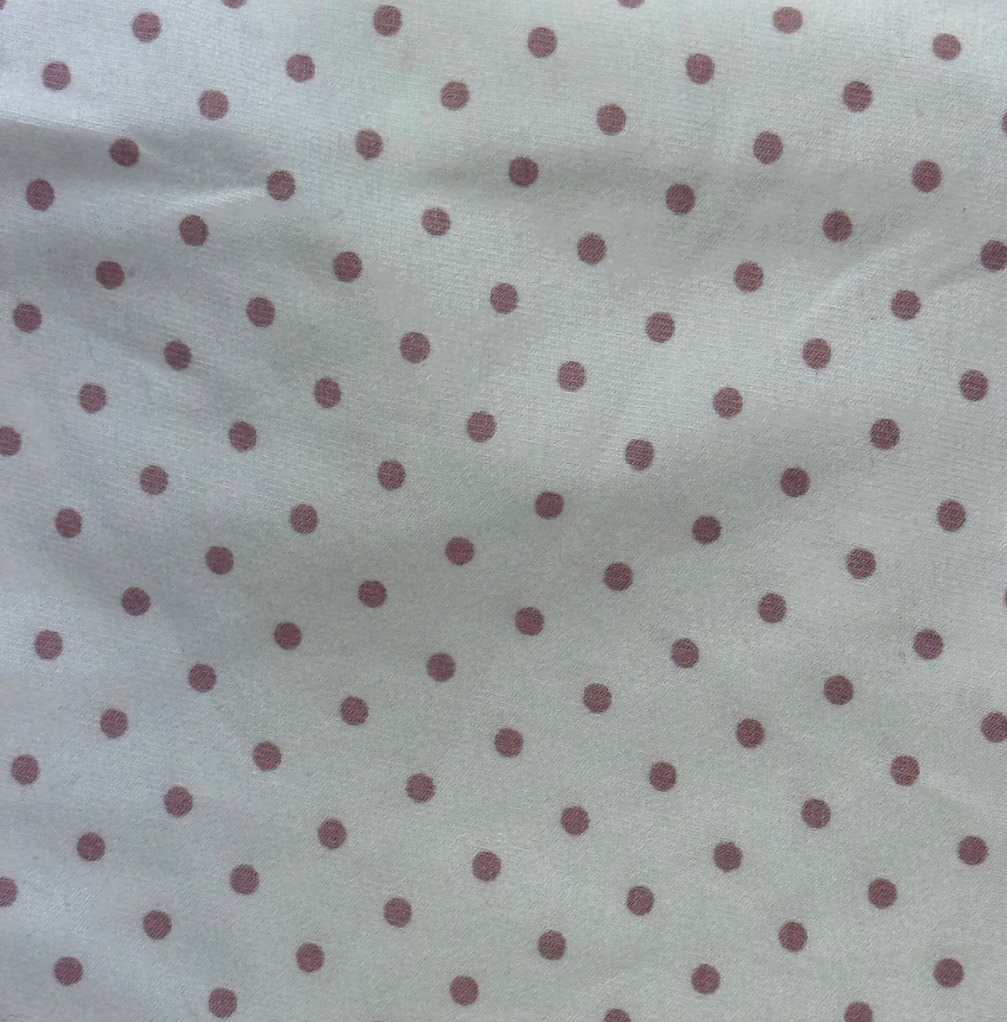Jersey Punkte weiß / altrosa