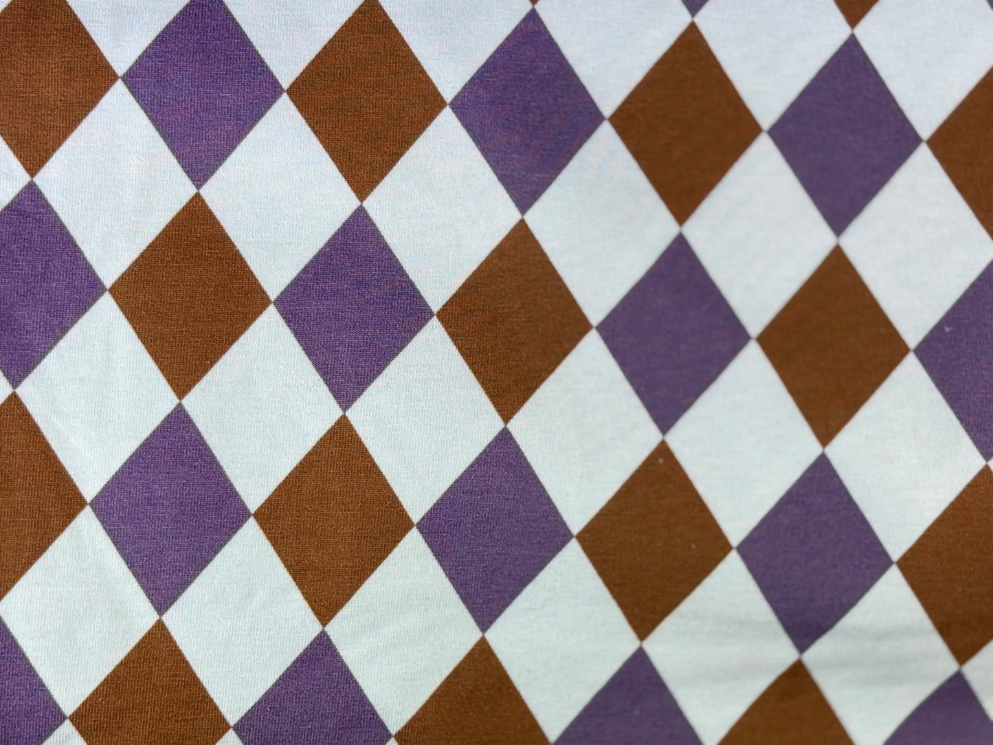 Jersey Rauten lila / braun