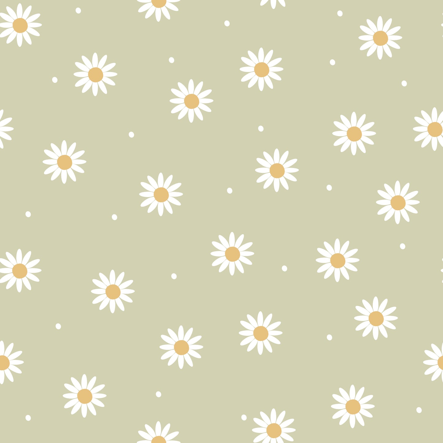 Canvas hellgrün Gänseblümchen