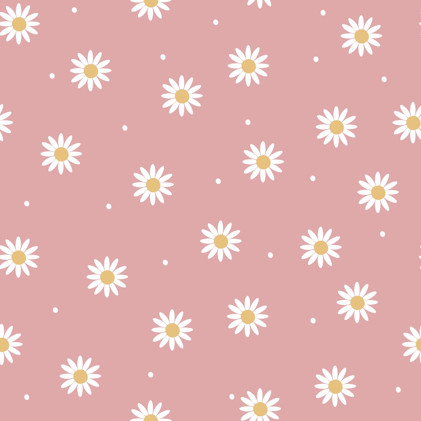 Canvas altrosa Gänseblümchen
