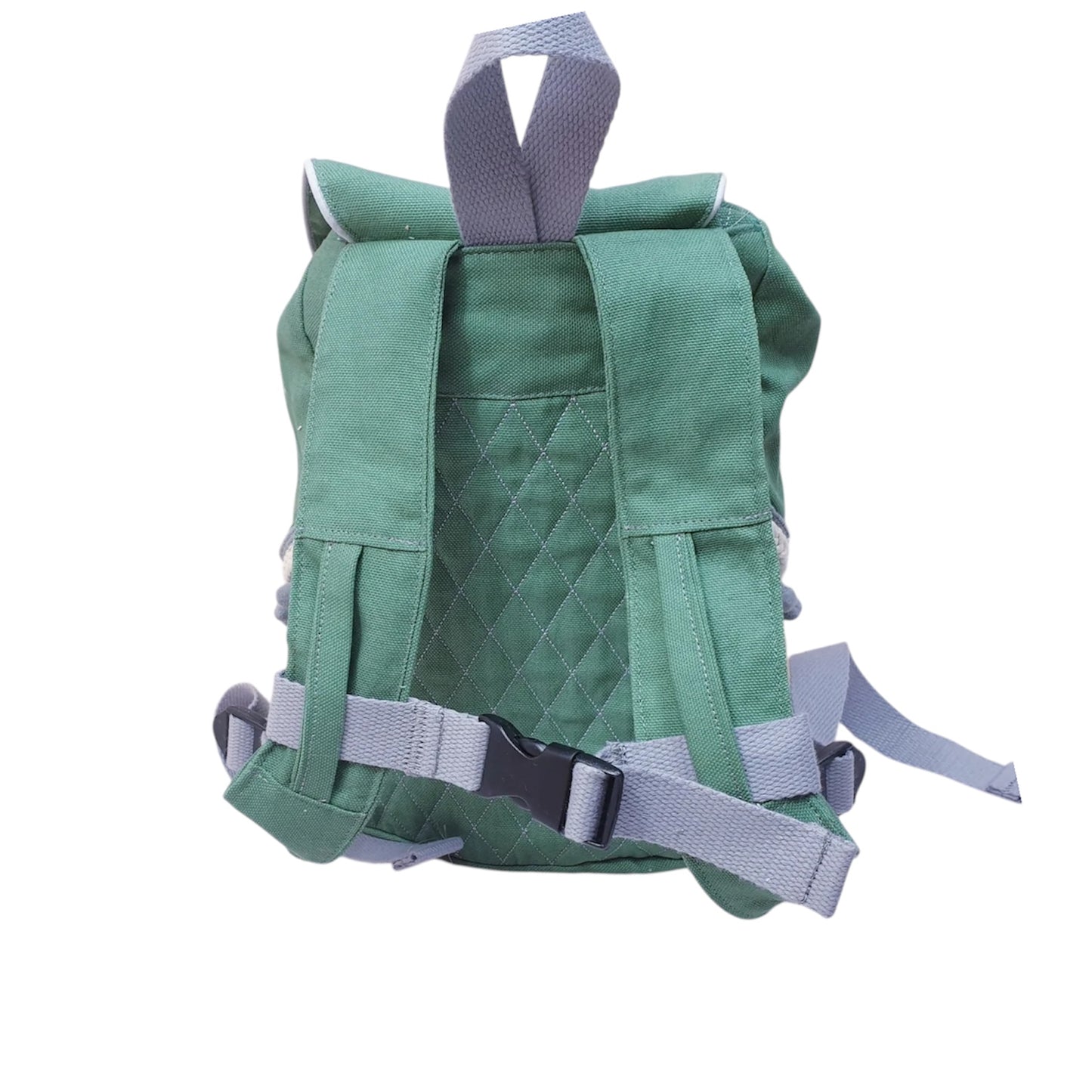 Personalisierter HannaBell Kita Rucksack - Dachs-Motiv in Grün für Kinder