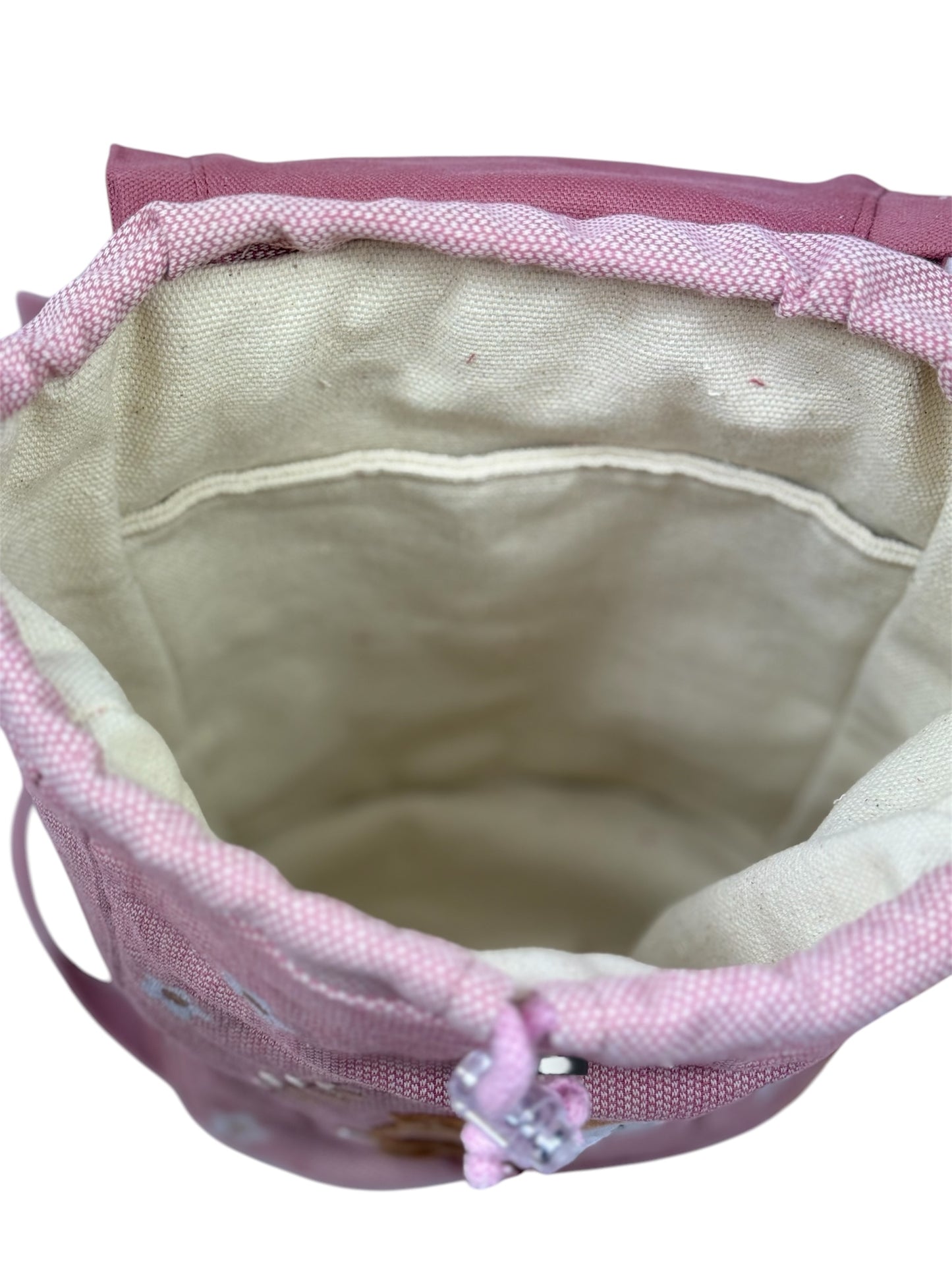 HannaBell Kita Rucksack -Reh-Motiv mit Blumenstickerei, personalisierbar