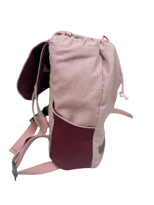 Seitenansicht mit seitlicher Schlaufe und Dino-Stickerei