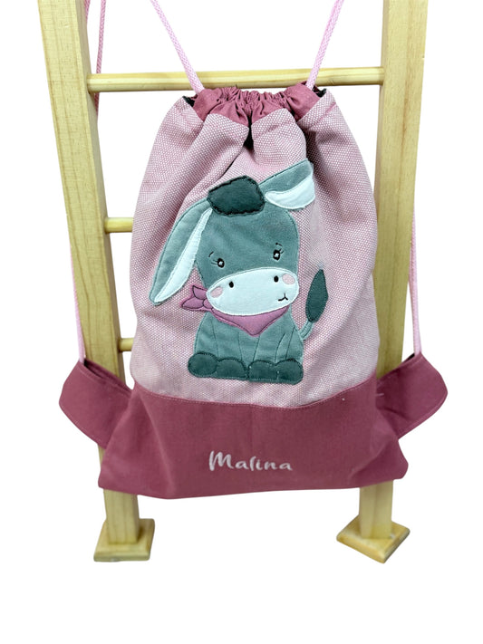 Altrosa Turnbeutel mit Kordelzug