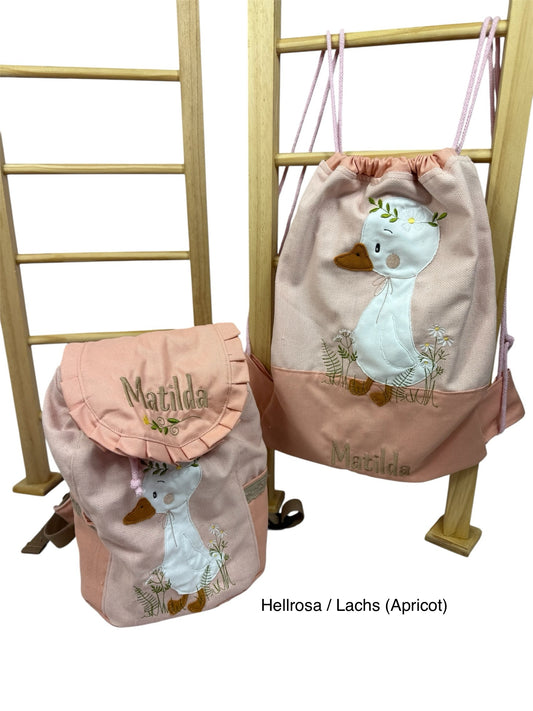 Auch im Set erhältlich: Turnbeutel und Rucksack