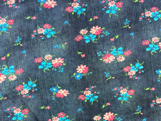Jersey Jeans Blumen