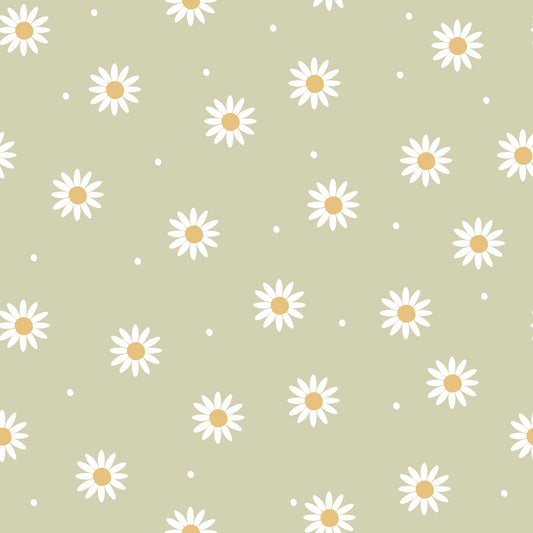 Canvas hellgrün Gänseblümchen