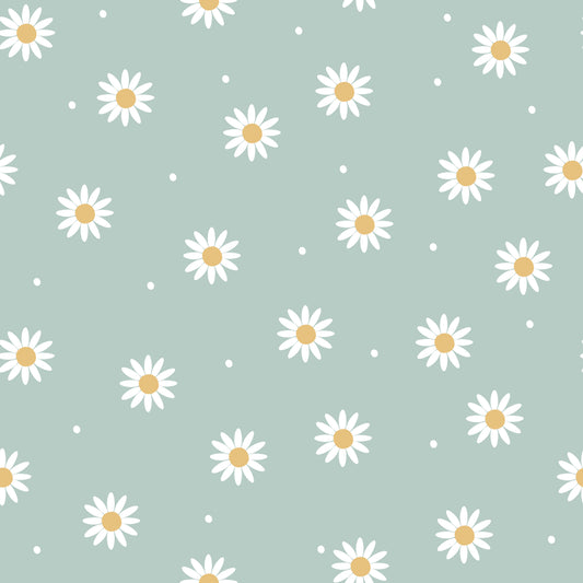 Canvas hellblau Gänseblümchen