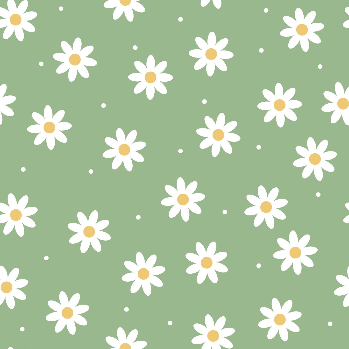 Canvas grün Gänseblümchen