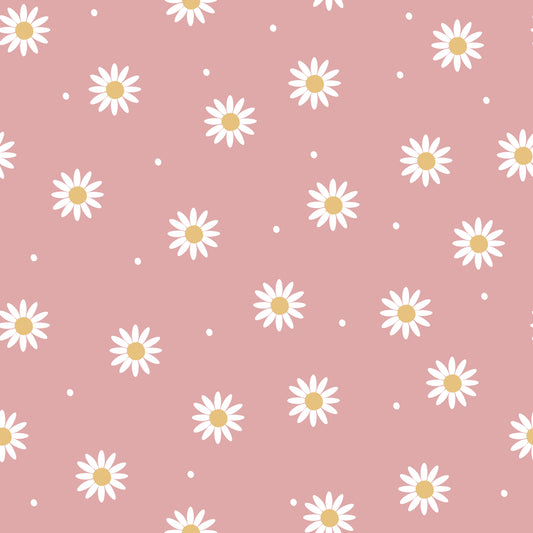 Canvas altrosa Gänseblümchen