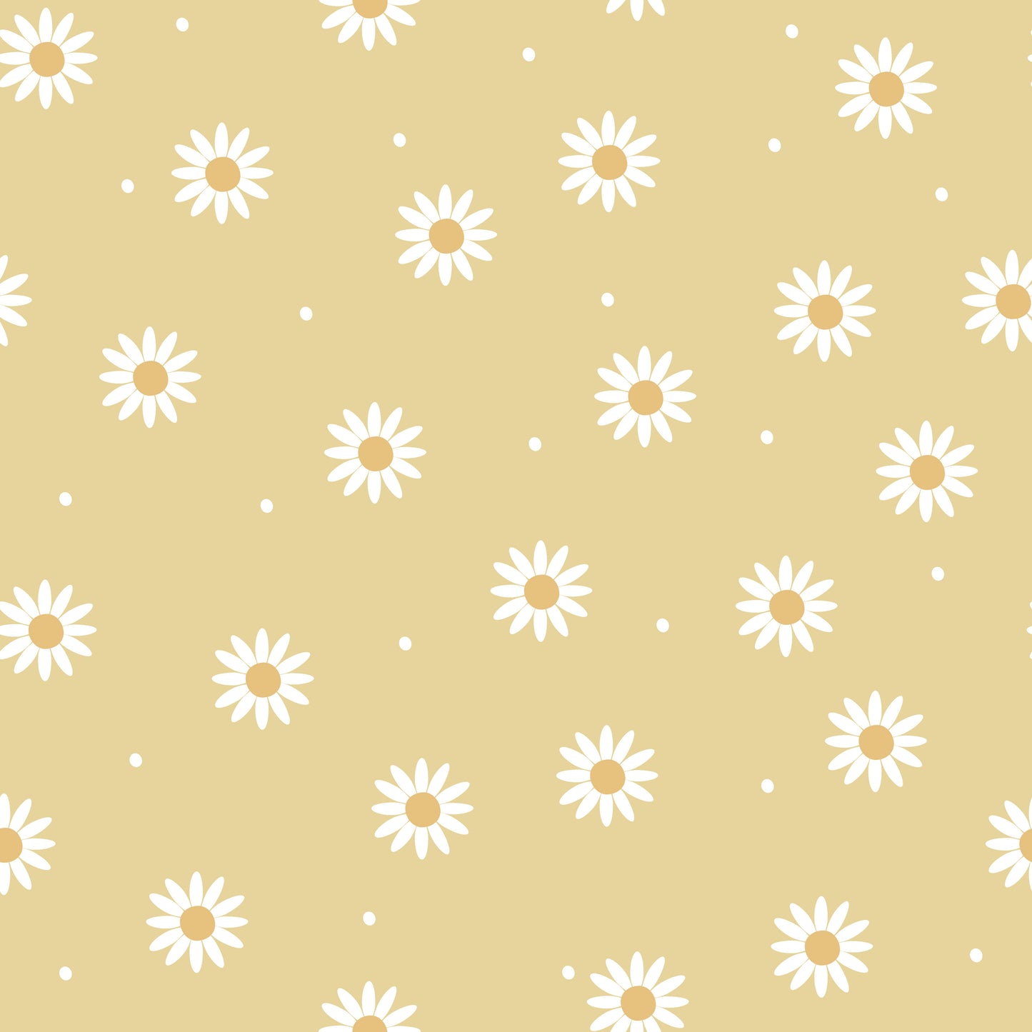 Canvas gelbgrün Gänseblümchen