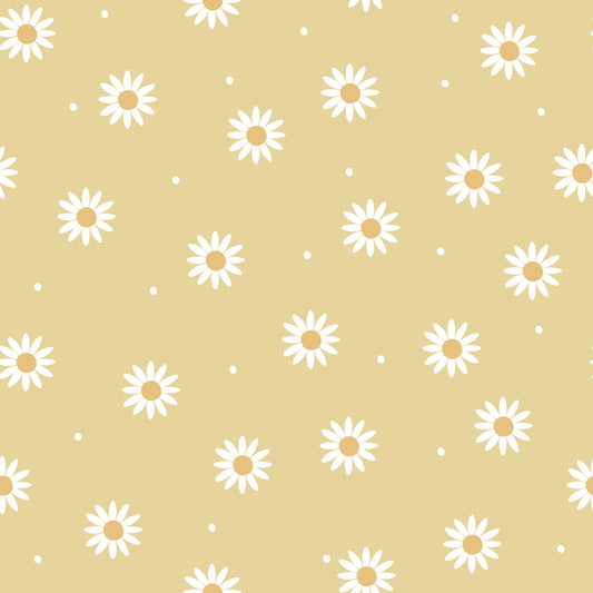Canvas gelbgrün Gänseblümchen
