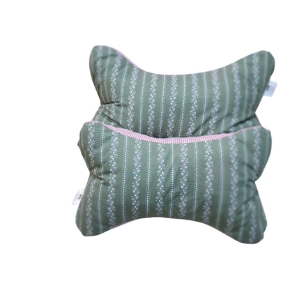 Handgefertigtes Lesekissen im Vintage- Design mit Blumenprint - Perfekt als Nackenstütze beim Lesen oder Fernsehen 