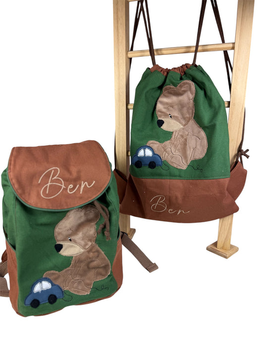 Set bestehend aus Turnbeutel und Rucksack für den Kindergarten 