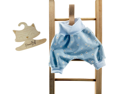 Baby Pumphose mit Gänseblümchen Motiv in Hellblau