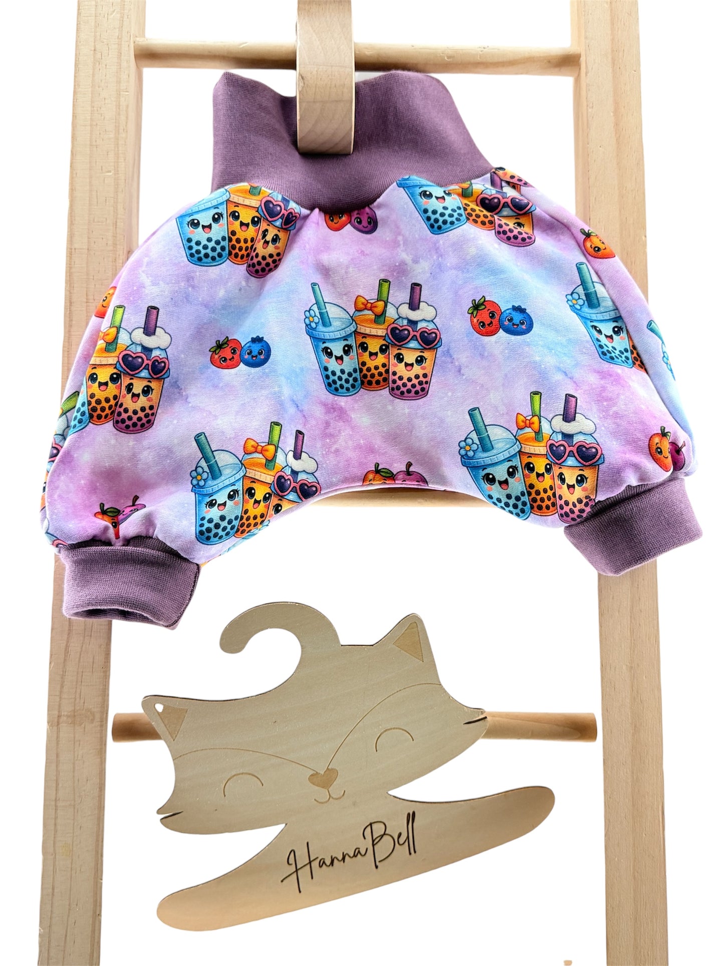 Mitwachsende Kinderhose aus Sommersweat mit langem Bündchen